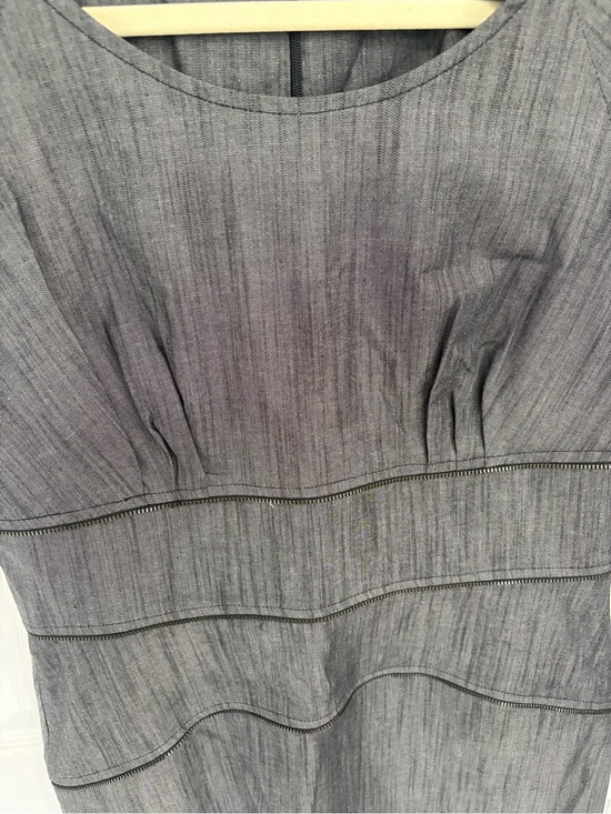 Calvin Klein Dresses & Skirts - NWT Calvin Klein dress.  Size 8.  Gray lightweight fabric with zipper design.
